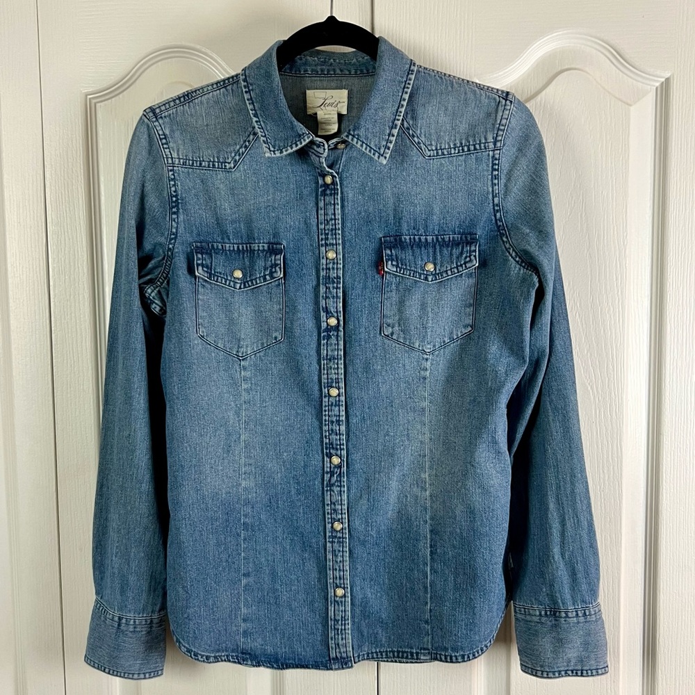 Levi's Womens Western Snap Button-up Shirt S